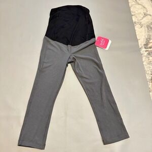 Isabel Maternity by‎ Ingrid & Isabel Active Capri Pant Crossover Panel Black XS